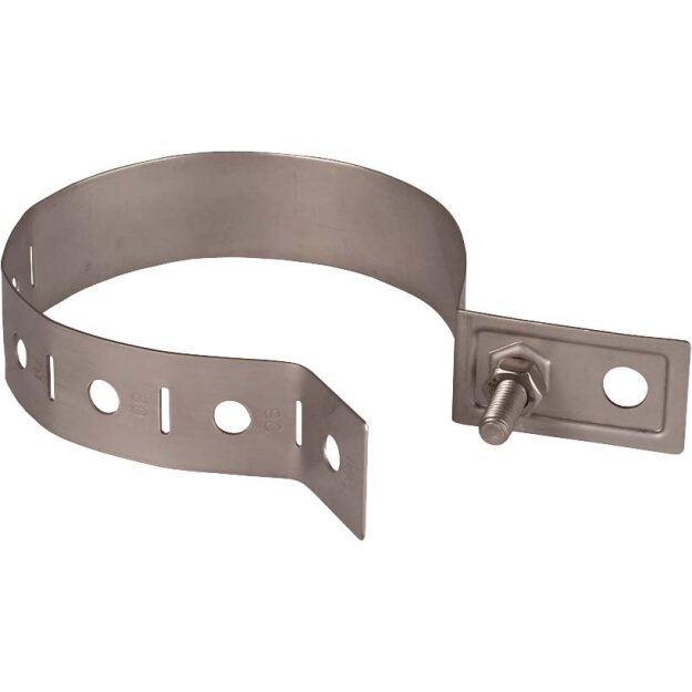 Dehn 423019 Regenrohrschelle 60-100mm NIRO mit Anschluss-Bohrung D 10,5mm RRS V 60.100 B10.5 V2A