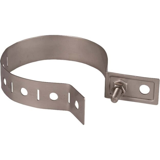 Dehn 423029 Regenrohrschelle 60-150mm NIRO mit Anschluss-Bohrung D 10,5mm RRS V 60.150 B10.5 V2A