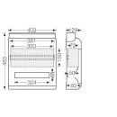 Hensel KV9230 KV 90-Automatengehäuse 18 Teilungseinheit 1reihig + 1 Tragschiene