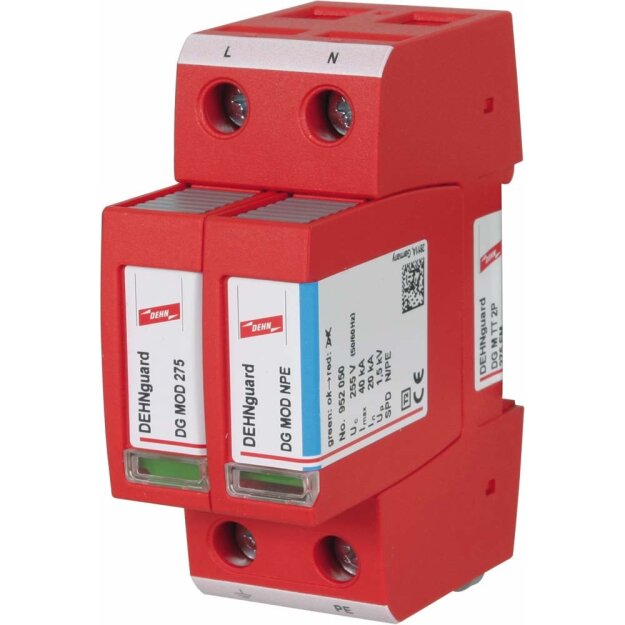 Dehn 952115 Überspannungsableiter Typ 2 DEHNguard M für einphasige TT- und TN-Systeme DG M TT 2P 275 FM