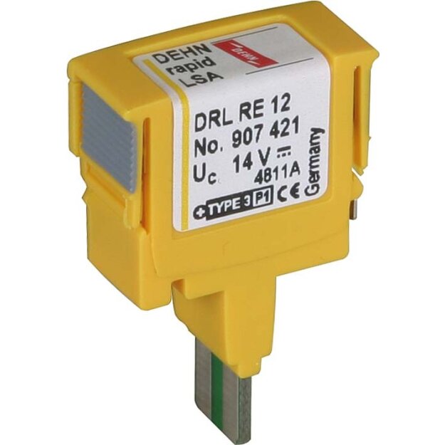 Dehn 907421 Überspannungsableiter DEHNrapid LSA Schutzstecker für 1 Doppelader Un 12V