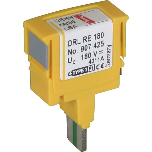 Dehn 907425 Überspannungsableiter DEHNrapid LSA Schutzstecker für 1 Doppelader Un 180V DRL RE 180