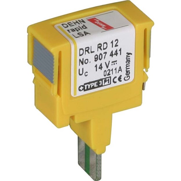 Dehn 907441 Überspannungsableiter DEHNrapid LSA Schutzstecker für 1 Doppelader Un 12V
