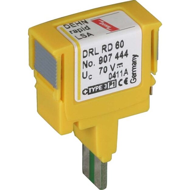 Dehn 907444 Überspannungsableiter DEHNrapid LSA Schutzstecker für 1 Doppelader Un 60V DRL RD 60