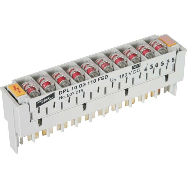 Dehn 907216 Überspannungsableiter DEHNrapid LSA Schutzblock für 10 Doppeladern fail-safe DPL 10 G3 110 FSD