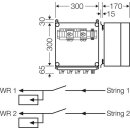 Hensel MiPV2222 PV-Generatoranschlusskasten, mit ÜSE, 2xPV-Strang auf 2xWR-Eingang mit Schalter