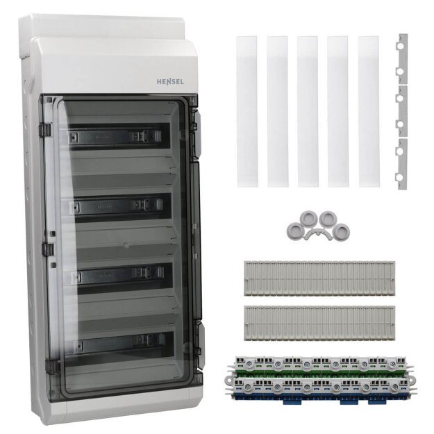 Hensel KV9448M KV 90-Automatengehäuse 48 Teilungseinheiten, IP 65 metrische Vorprägung