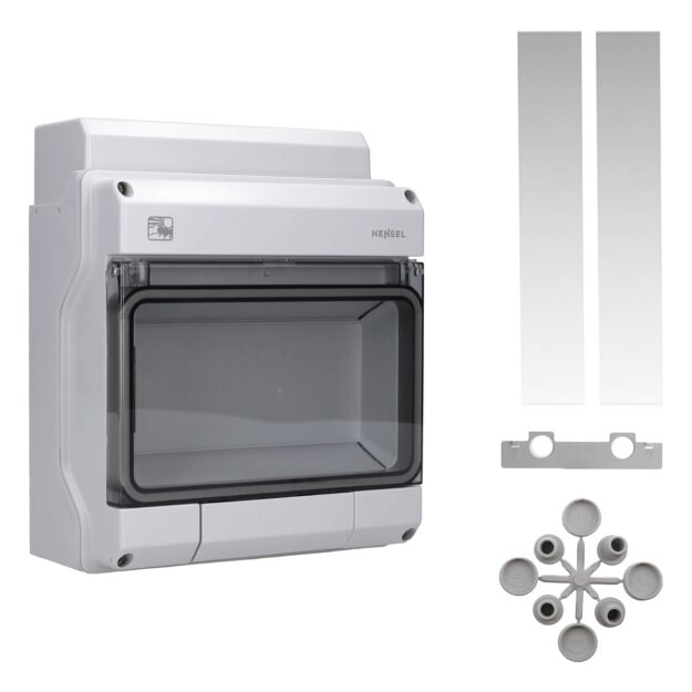 Hensel KVPC9109 KV 90-Automatengehäuse Polycarbonat 9 Teilungseinheiten (9x18 mm), IP 65
