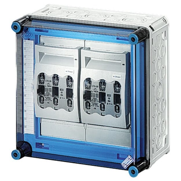 Hensel Mi6266 Mi-NH-Sicherungslasttrennschaltergehäuse , 2x3xNH00,auf Sammelschiene, 400A, 5polig