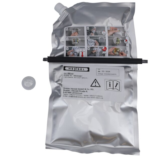 Hensel GH0350 Vergussmasse Set, 350 ml mit Tülle