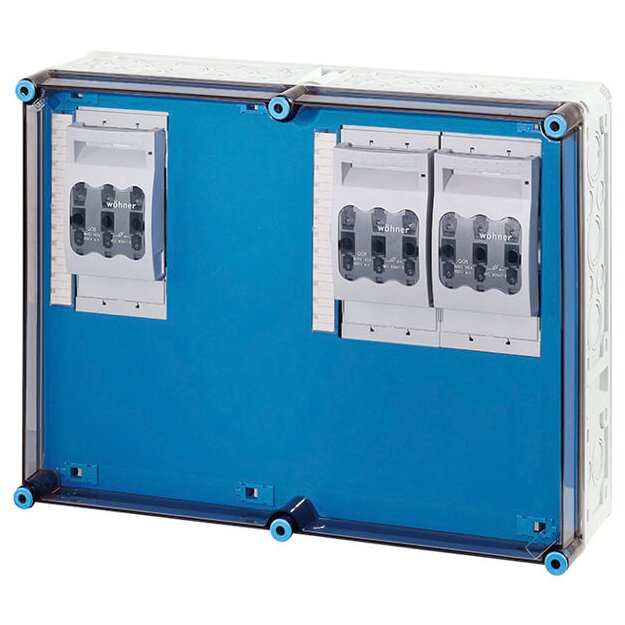 Hensel Mi6634 Mi-NH-Sicherungslasttrennschaltergehäuse , 3x3xNH00,auf Sammelschiene, 400A, 5polig