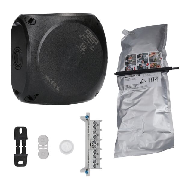 Hensel WP0604B Kabelabzweigkasten 1,5-4 qmm, 3phasig, 6 qmm 1phasig, 5polig, schwarz