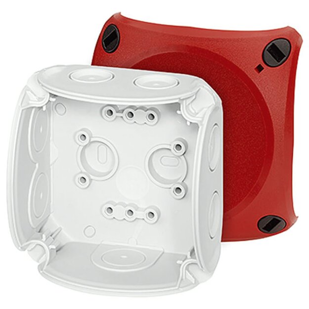 Hensel DK0200R Kabelabzweigkasten bis 2,5 qmm ohne Klemme, mit rotem Deckel