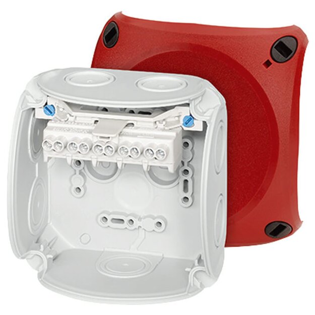 Hensel DK0404R Kabelabzweigkasten 1,5-4 qmm 5polig, mit rotem Deckel