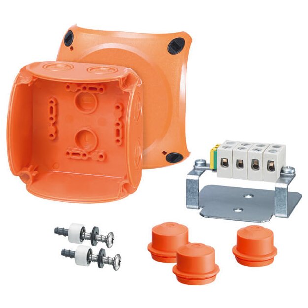 Hensel FK0404 Kabelabzweigkasten mit Funktionserhalt, 1,5 bis 4 qmm, 5polig, Thermoplast