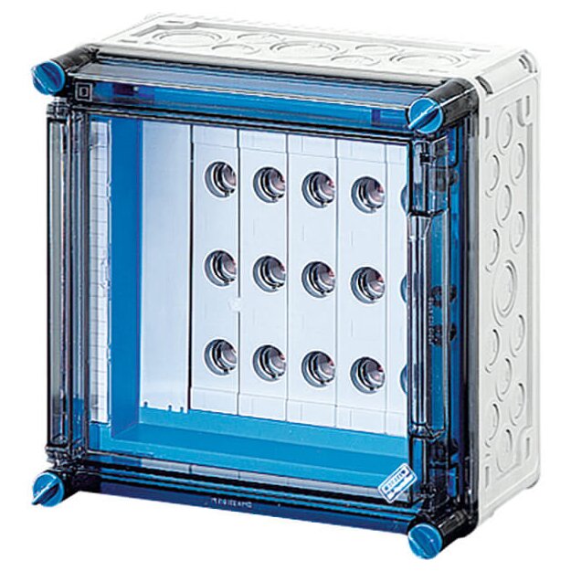 Hensel Mi3232 Mi-Sicherungsgehäuse, 5x3x63A, D02, E18 auf Sammelschiene630A, 5polig, Scharnierdeckel