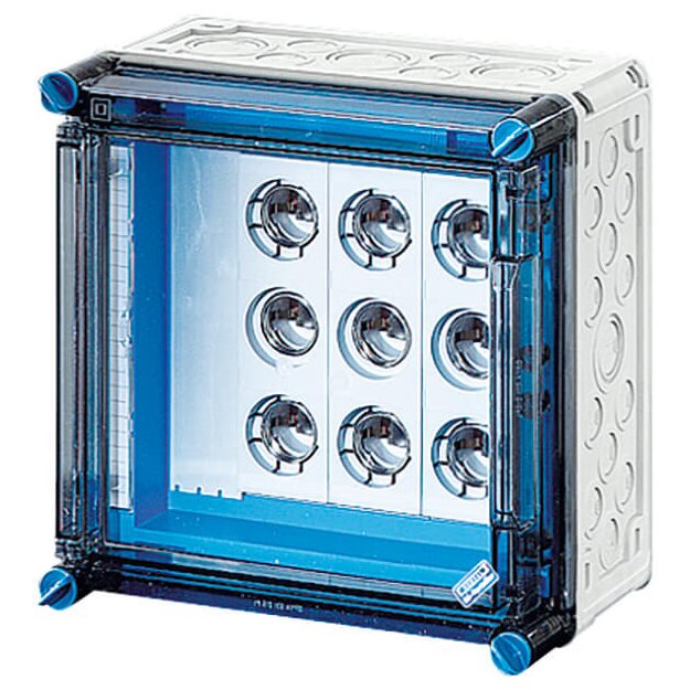 Hensel Mi3261 Mi-Sicherungsgehäuse, 3x3x63A, DIII, E33 auf Sammelschiene400A, 5polig, Scharnierdeckel
