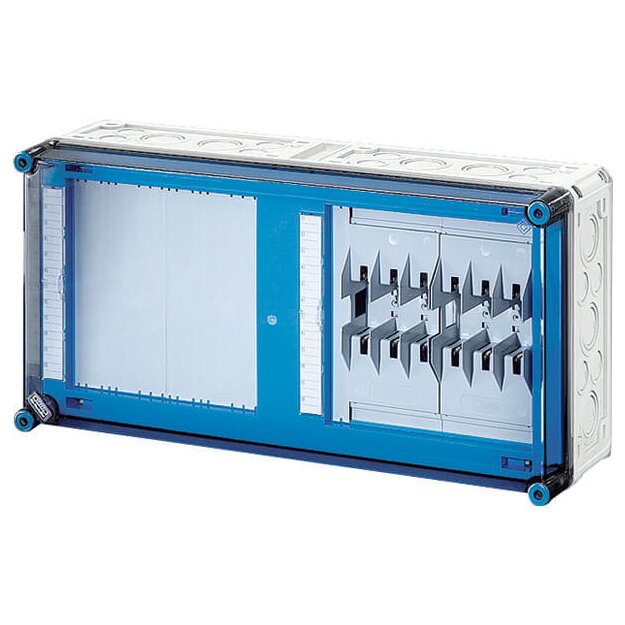 Hensel Mi6424 Mi-NH-Sicherungsgehäuse 2xNH 00, 3polig, Sammelschiene 630 A, 5polig