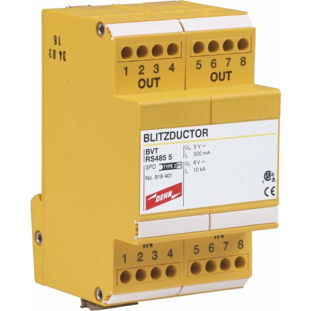 Dehn 918401 Überspannungsableiter BLITZDUCTOR VT für Bussysteme und MSR-Technik BVT RS485 5