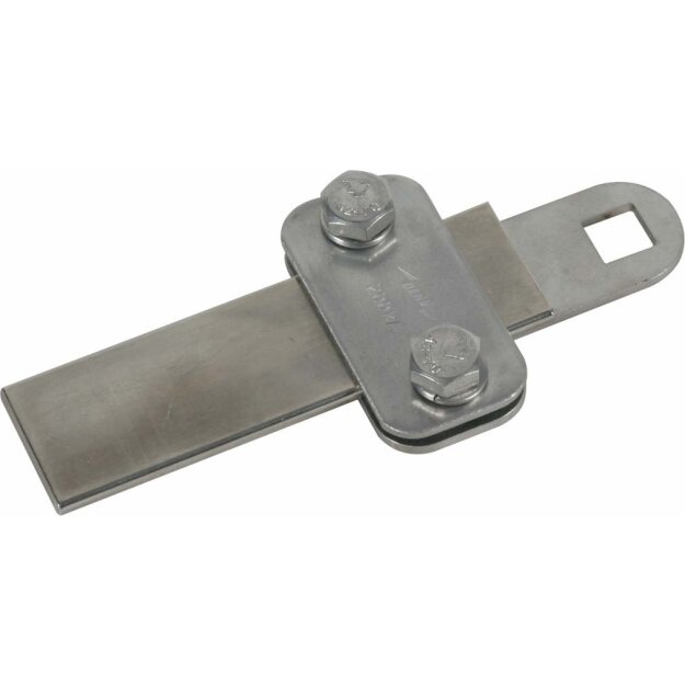 Dehn 380209 Klemmstück NIRO 200kA für Fl 30x4mm mit Vierkantloch D 11mm KS 200 B11.11 FL30X4 V2A