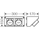 Hensel MiCB13 Mi Connection Box, 2x CEE 32A, 5p., 400V, 6h