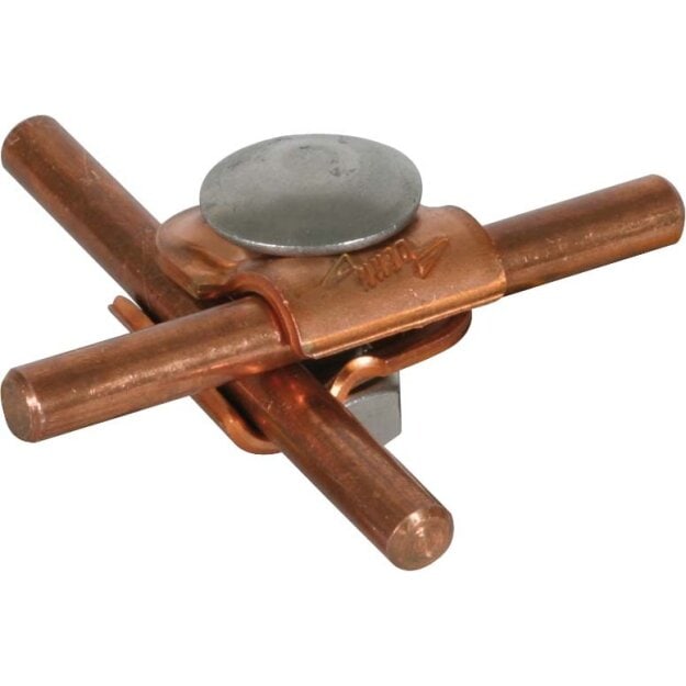 Dehn 390257 MMV-Klemme Cu für Rd 6-8mm mit Flachrundschraube und Mutter MMVK 6.8 FRM10X35 CU