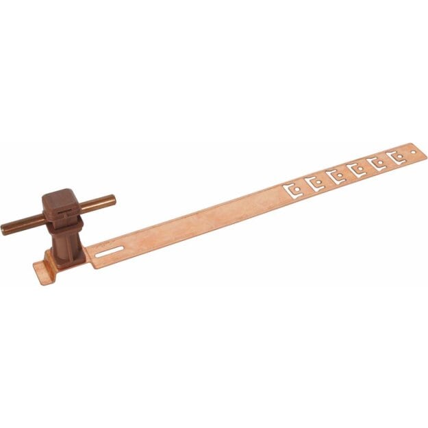 Dehn 204187 Dachleitungshalter UNIsnap Cu/K-braun H 36mm Rd 8mm mit geprägter Strebe L 335mm DLH US 8 H36 L335 BR GALCU