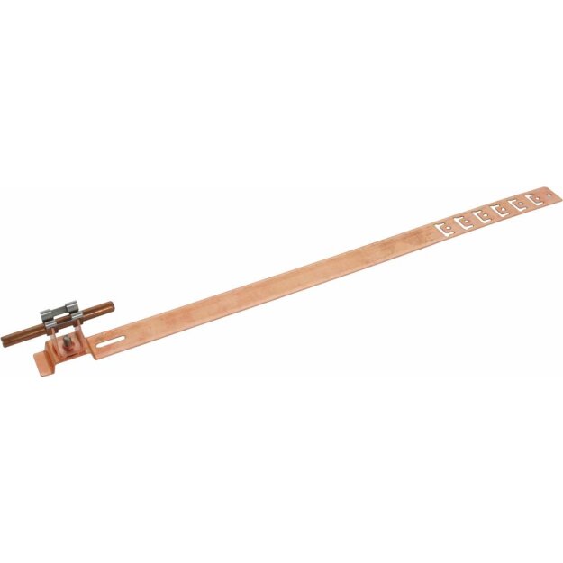Dehn 206227 Dachleitungshalter UNIgrip Cu H 20mm Rd 8mm mit geprägter Strebe L 475mm DLH UG 8 H20 L475 CU