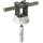 Dehn 207109 Leitungshalter DEHNgrip NIRO für Rd 8mm H 20mm mit Dübel 8x40mm und Holzschraube LH DG 8 H20 HS5X50 KD8 V2A GR