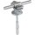 Dehn 275160 Leitungshalter mit Abdeckbund ZG für Rd 7-10mm St/tZn mit Befestigungsmaterial LH ZS 7.10 KD8X40 STTZN ZG