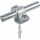 Dehn 275260 Stangenhalter mit Abdeckscheibe für Rd 16mm St-ZG mit Befestigungsmaterial SH ZS 16 KD8X40 STTZN ZG