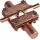 Dehn 316167 Kreuzstück Cu für Rd 16/8-10mm - Rd 16/Fl 30mm mit Zwischenplatte atte KS 16 8.10 FL30 OV ZP CU