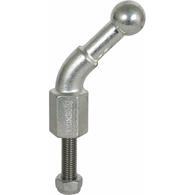 Dehn 756245 Kugelfestpunkt D 25mm 45° abgewinkelt mit Gewindebolzen und Mutter M12x45mm KFP 25 W45 M12 45SSM