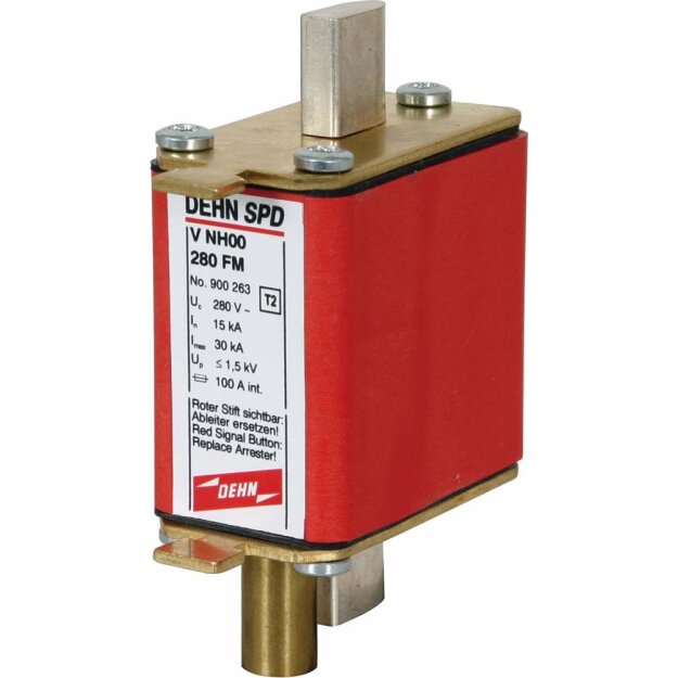 Dehn 900263 Überspannungsableiter Typ 2 / 1-polig 280V AC für NH00-Sicherungssysteme V NH00 280 FM