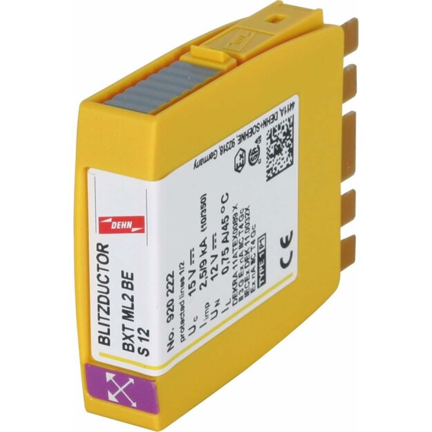 Dehn 920222 Kombiableiter-Modul für 2 Einzeladern BLITZDUCTOR XT mit LifeCheck BXT ML2 BE S 12