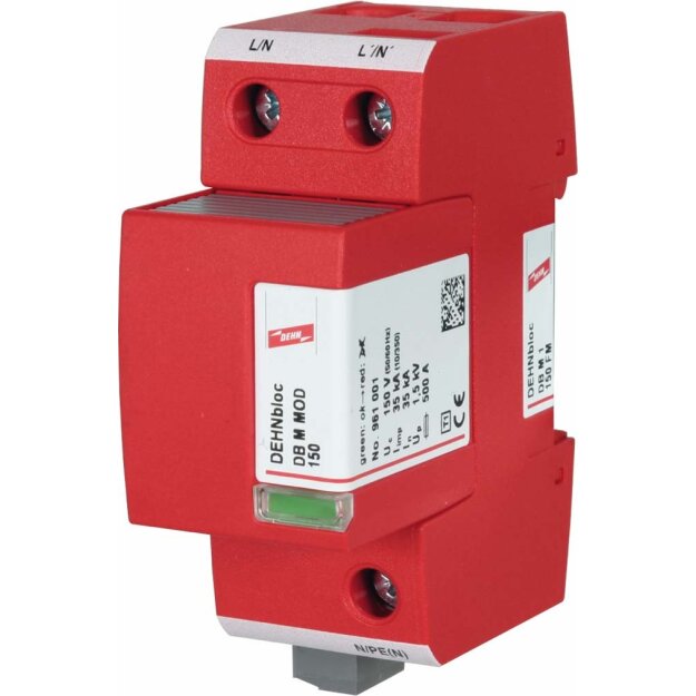 Dehn 961115 Koordinierter Blitzstromableiter Typ 1 DEHNbloc M mit hoher Folgestrombegrenzung DB M 1 150 FM