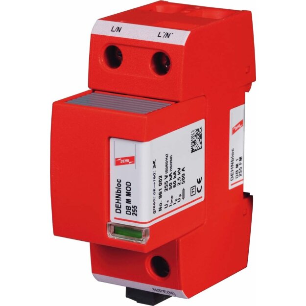 Dehn 961125 Koordinierter Blitzstromableiter Typ 1 DEHNbloc M mit hoher Folgestrombegrenzung DB M 1 255 FM
