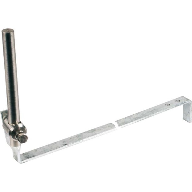 Dehn 223005 Stangenhalter mit Strebe L 475mm St/tZn für Schrägdach mit NIRO-Bolzen Rd 16mm SH BB16 L475 WS V2A STTZN
