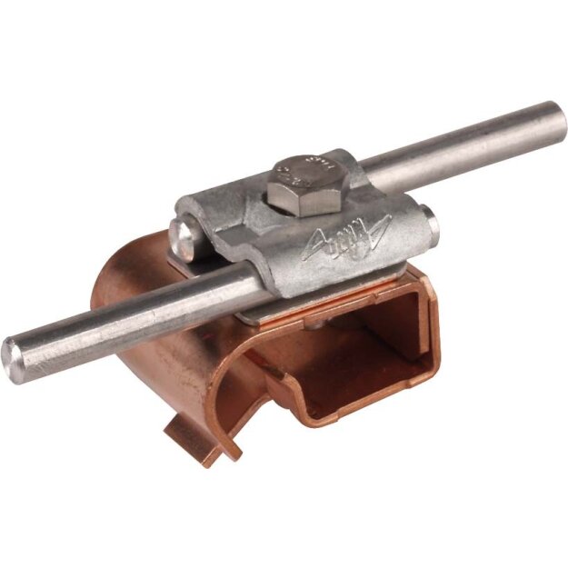 Dehn 339157 Zweimetall-Dachrinnenklemme Cu-St/tZn m. Doppelüberleger f. Rd 8-10mm