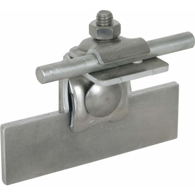 Dehn 365051 Falzklemme Al Klemmbereich 0,7-8mm gewinkelt mit Klemmbock für Rd 6-10mm FK KB 6.10 KBF0.7 8 W AL