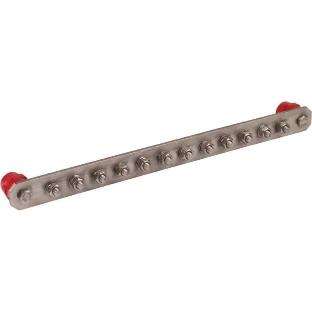 Dehn 472239 PA-Schiene oder Abdeckung NIRO mit Schrauben M10 für 12 Anschlüsse PAS I 12AP M10 V2A