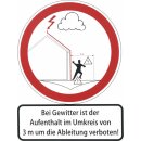 Dehn 480699 Hinweisschild 297x210x0,7mm Al Bei Gewitter...