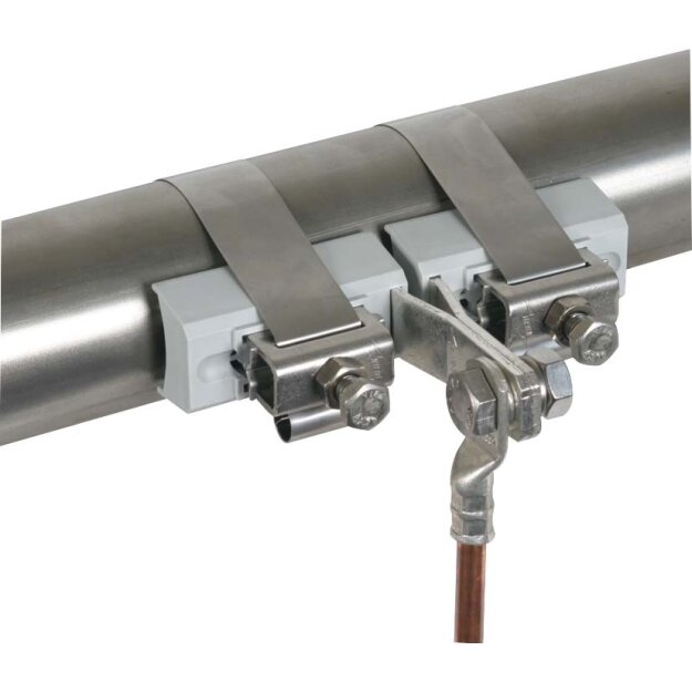 Dehn 540801 Bandrohrschelle für Ex-Bereich D 27-89mm mit Anschlussschraube M10 Cu/gal Sn-NIRO EX BRS 90
