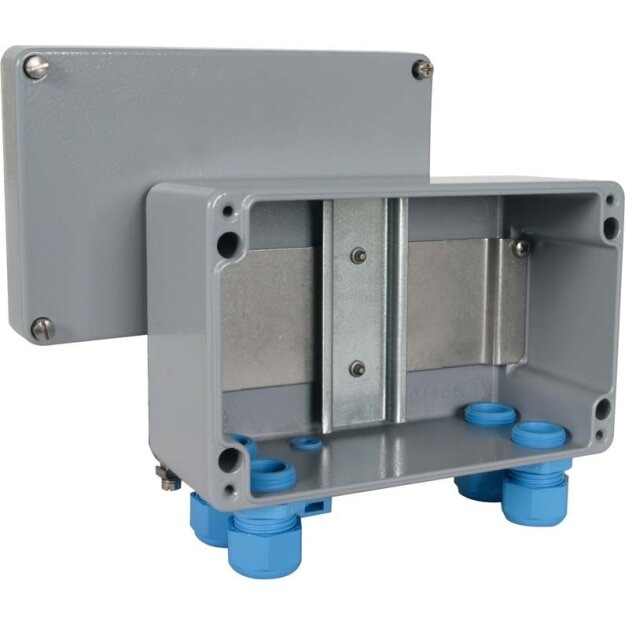 Dehn 906058 Aluminiumgehäuse Aufputz IP65 für Ex(i) mit Hutschiene B 160 H 100 T 85mm ALGA 5 X