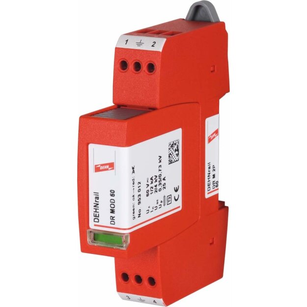 Dehn 953202 Überspannungsableiter Typ 3 DEHNrail M 2-polig 60V für Industrieelektronik DR M 2P 60