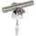 Dehn 274260 Stangenhalter NIRO für Rd 16mm mit Holzschraube und K-Dübel D 8mm SH ZS 16 KS KD8X40 V2A