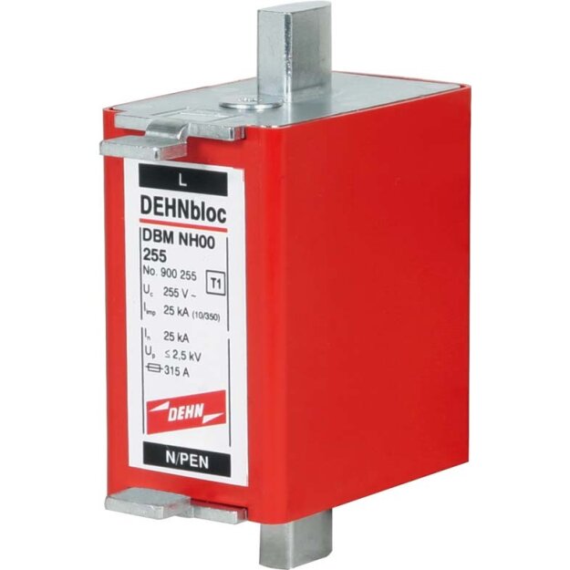 Dehn 900255 Koordinierter Blitzstromableiter Typ 1 DEHNbloc Maxi NH00 1-polig 255V AC DBM NH00 255