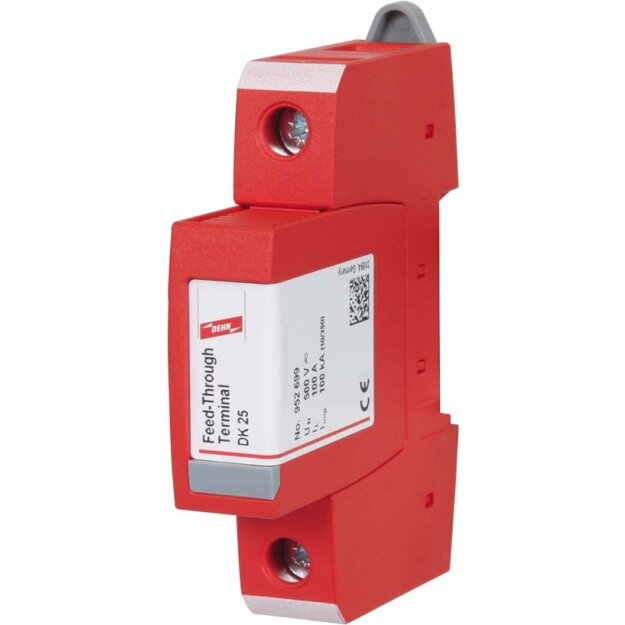 Dehn 952699 Durchgangsklemme 25mm² zur Kammschienen- Verbindung von Überspannungsschutzgeräten DK 25