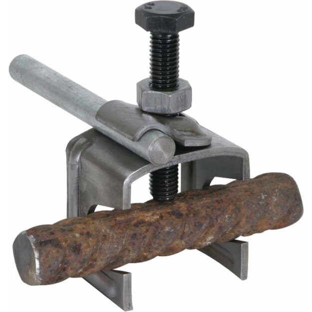 Dehn 308035 Verbindungsklemme f. Rd 6-22/Fl 40mm St-blank m. Klemmbock f. Rd 6-10mm