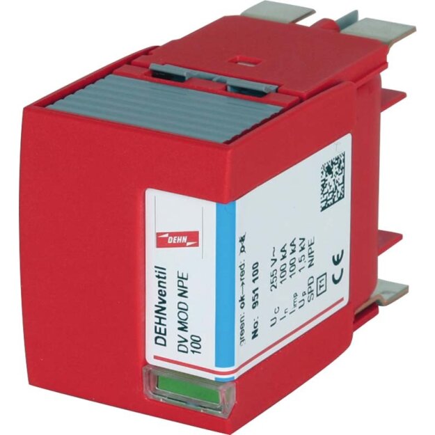 Dehn 951100 N-PE-Funkenstrecken-Schutzmodul Typ 1 + Typ 2 für DEHNventil M DV MOD NPE 100
